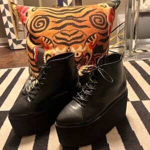 Lolita gothic wedge creeper boots